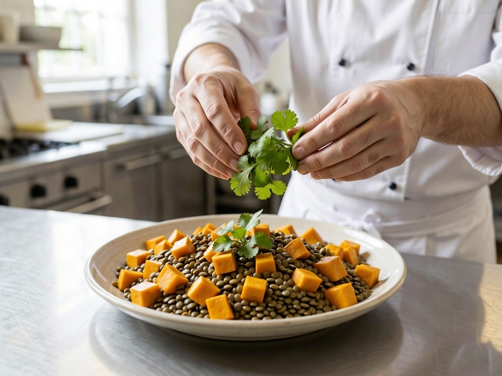 Detalle artístico de cocina saludable